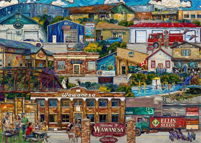A puzzle by Hometown Impressions of Wawanesa, MB